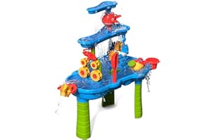 CozyBomB™ Water Table for Toddlers 3-5 | Outdoor Toys Water Play Table, Magnetic Fishing Toy Game, Summer Splash Pond Showers Sand Activity, Sensory Party Birthday Gift Kids Ages 4-8 9-12 (3-Tiers)