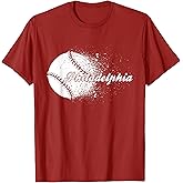 Philadelphia Baseball Skyline Philly Men Women T-Shirt