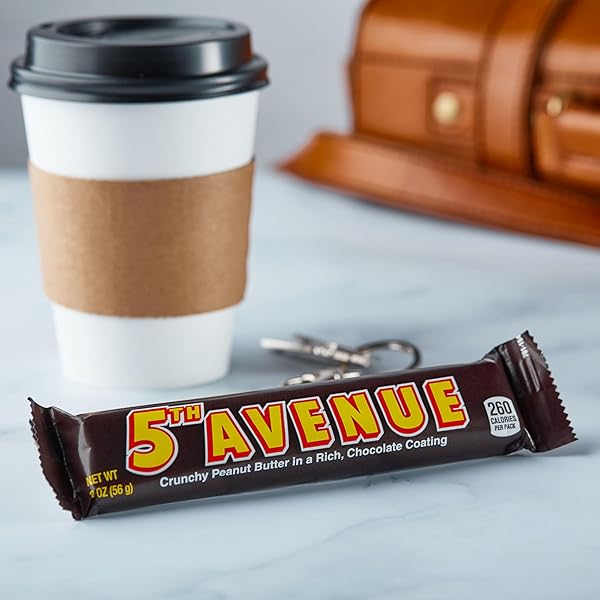 5TH AVENUE CHOCOLATEY COATED CRUNCHY PEANUT BUTTER CANDY BARS, 2 OZ (18 COUNT)