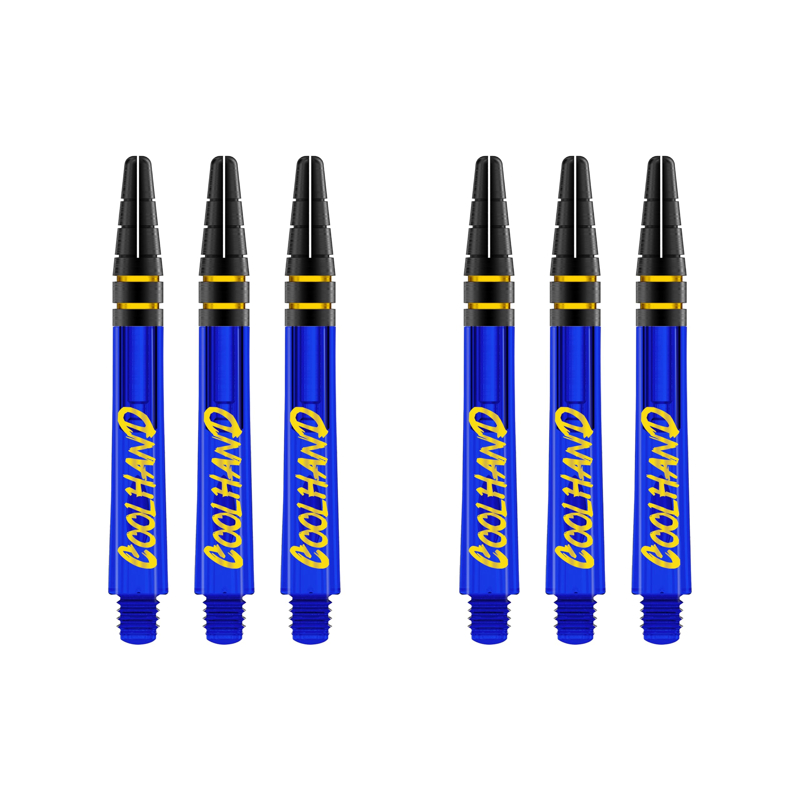 RED DRAGON Luke Humphries Blue Nitrotech Intermediate Dart Stems (Shafts) - 2 sets per pack (6 Stems in total)