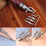 Uadme 5 in 1 Leather Groover Tool Adjustable Seam Countersink Edge Sewing view 6