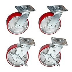 Nisorpa 6 inch Heavy Duty Casters Set of 4 Swivel