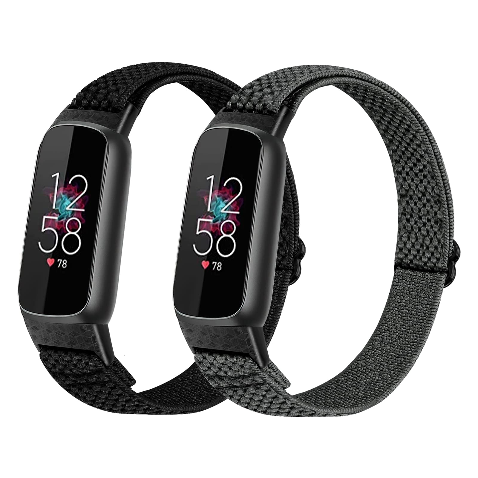 TumpCez Elastic Nylon Strap Only Compatible with Fitbit Luxe Strap for Women Men,Adjustable Stretchy Soft Sport Band Replacement Wristband