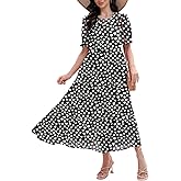 Ann Darling 2026 Women’s Floral Dress Casual Tiered Flowy A-Line Summer Dress with Pockets