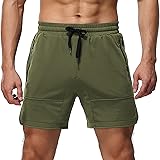 Aimeilgot Mens Shorts Casual Elastic Waist Athletic Gym Summer Beach Shorts with Pockets