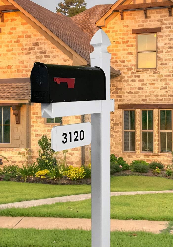 The Loudon Vinyl / PVC Mailbox Post White (Includes Mailbox) by 4EVER Amazon.co.uk DIY & Tools