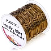 anezus 20 Gauge Jewelry Wire, 28 Yards Craft Wire Tarnish Resistant Copper Beading Wire for Jewelry Making Supplies and Crafting(Antique Bronze)