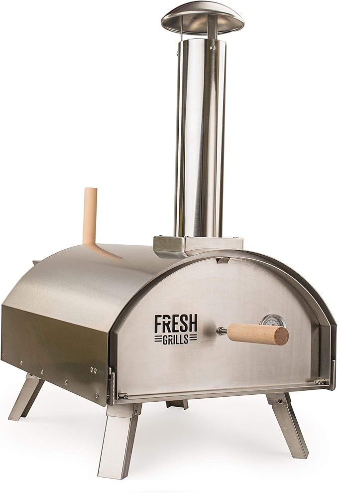 Fresh Grills Stainless Steel Outdoor Pizza Oven Double Wall Portable Wood Fired