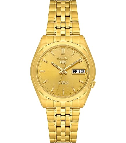 Amazon.com: Seiko Men's SNKK76 Gold Plated Stainless Steel Analog