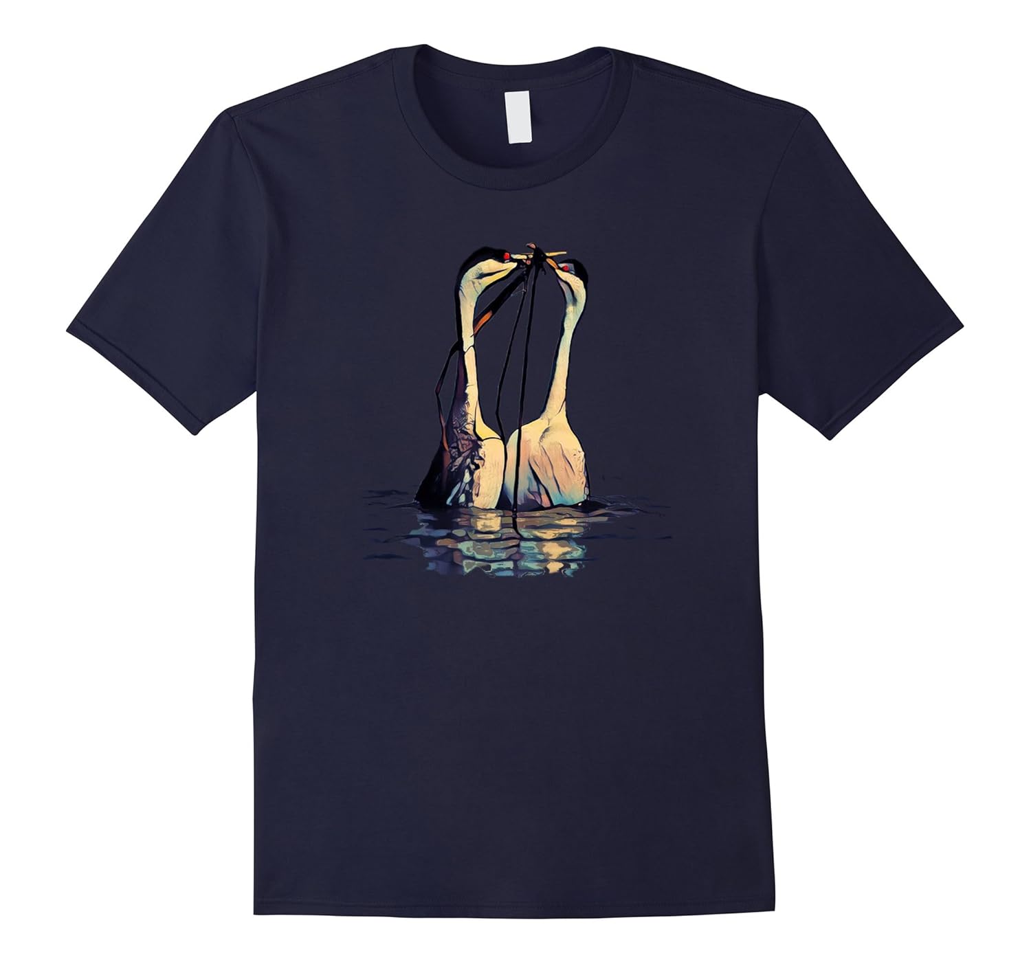 Dancing Grebes Bird T-Shirt-ANZ