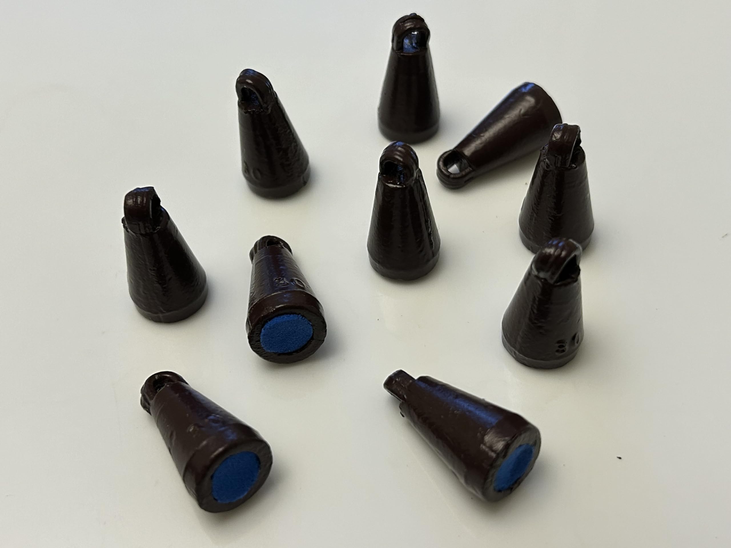 TMC Pack of 10 x Fishing plummets - 30 gram / 1 oz Plummets with Foam Inserts...