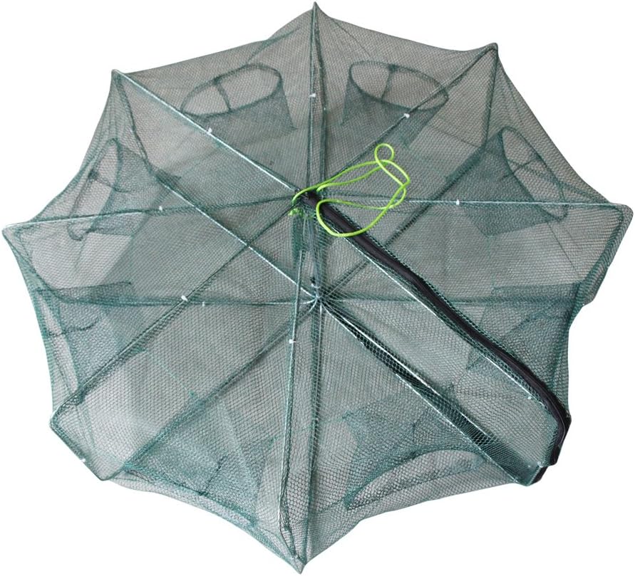 ICE SEA Portable Folded Collapsible Fishing Net Fish Minnow Crawfish Crab Trap Lobster Shrimp Baits Cast Mesh Trap