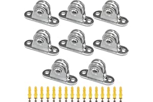 Small Pulley Block Silent Pulley Wheel Heavy Duty Fixed Pullies Loading 176 lb for Cord Material Handling Moving and DIY Proj