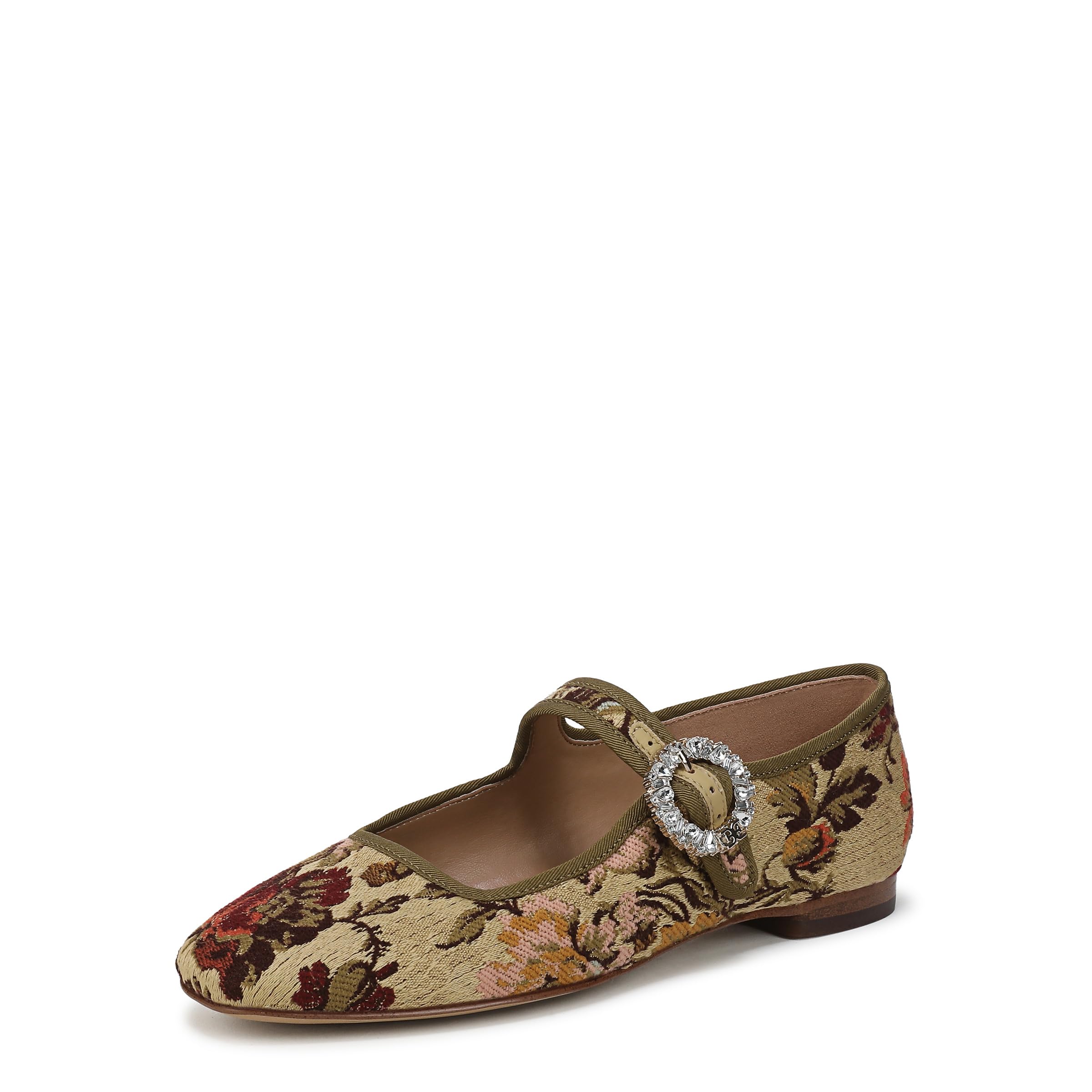 Sam Edelman Women’s Michaela Glow Mary Jane Flat Natural Floral Multi 9 M