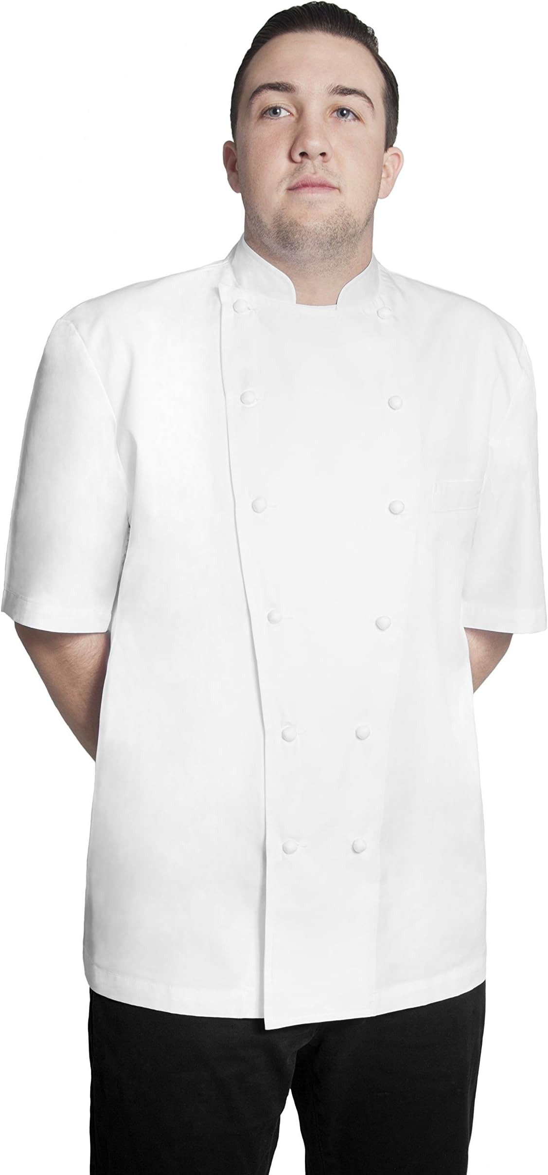 Bragard Grand Chef Jacket Short Sleeve with Chest Pocket Pima Cotton - White | Sizes 34-56 |