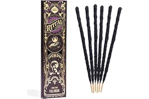 SAGRADA MADRE Ritual - Full Moon Incense Sticks, Expresses Your Intentions and Desires, 6 Sticks, 9 Inches Each, Natural Incense with Aromatic Concentrated Oil, Charcoal, Natural Binder & Salt - 1 Hour Burn Time