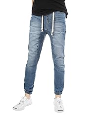 Allsense Men's Slim-Fit Twill Drop-Crotch Denim