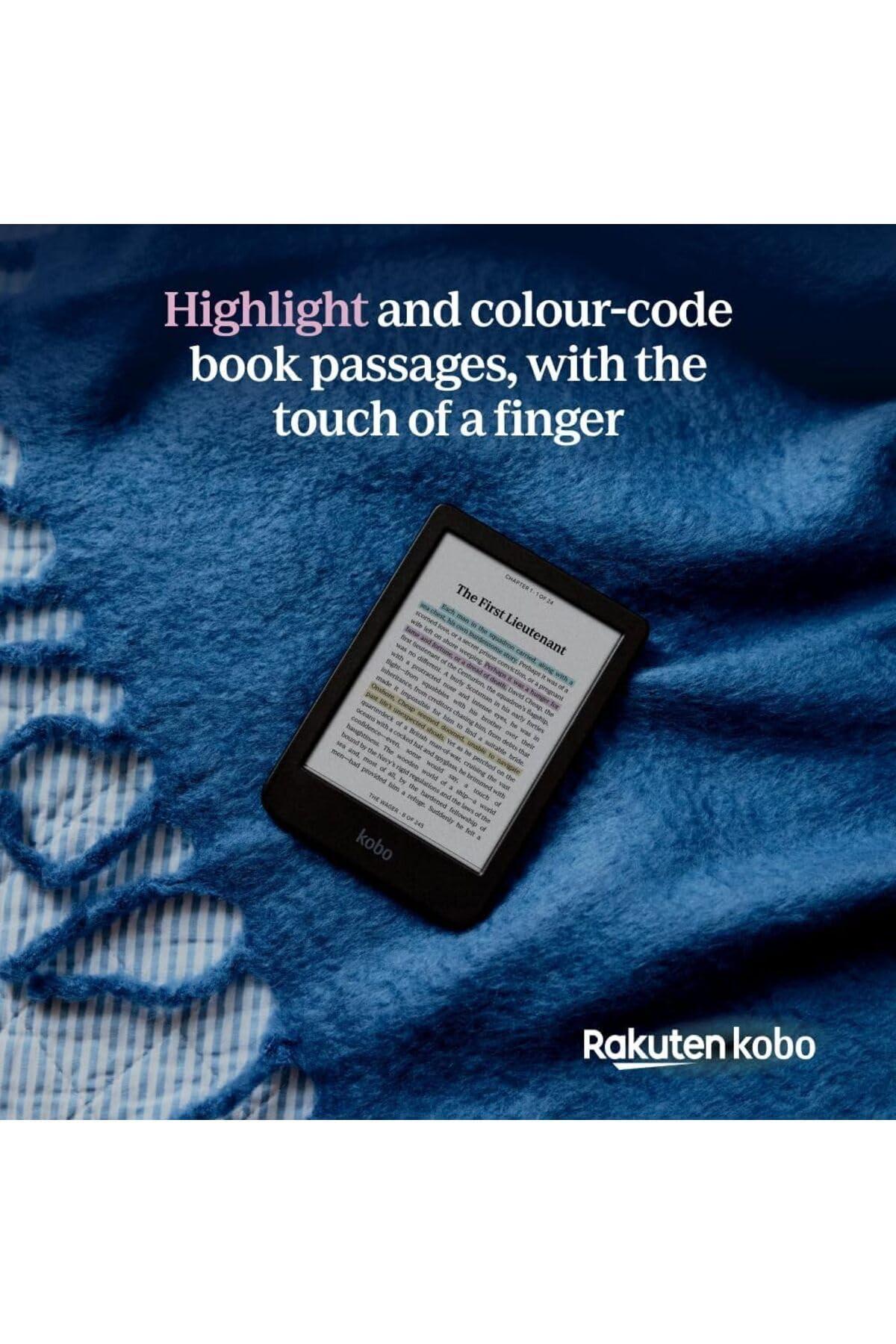 Kobo Clara Colour | eReader | 6” Glare-Free Colour E Ink Display | Dark Mode Option | Waterproof | Audiobooks | 16GB of Storage | Black