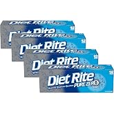 Diet Rite Pure Zero Cola Original Soda Soft Drink Cans - 4 Cases (48 Count)