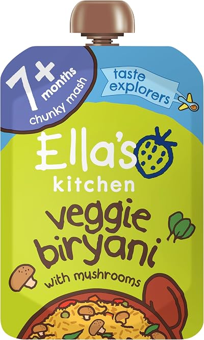 Ella's Kitchen Veggie Biryani Stage 2 130 g Organic Baby Meal