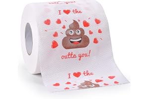 LIKENY Valentines Gifts for Him Her, Romantic Novelty Gifts Toilet Paper, Funny Gag Gifts for Adults Men Women Boyfriend Girlfriend, Valentines Decor/Decorations for Party Supplies Valentine's Christmas