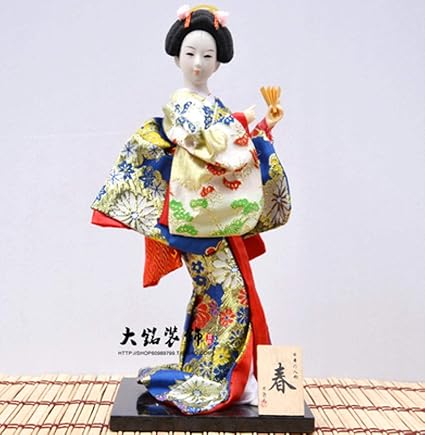 Amazon Co Jp 30cmかわいい日本の素敵な芸者の置物人形美しい着物の新しい家のオフィスの装飾ミニチュアの誕生日プレゼント ホーム キッチン