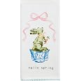 Mud Pie Hello Spring Topiary Tea Towel; 26" x 16 1/2"