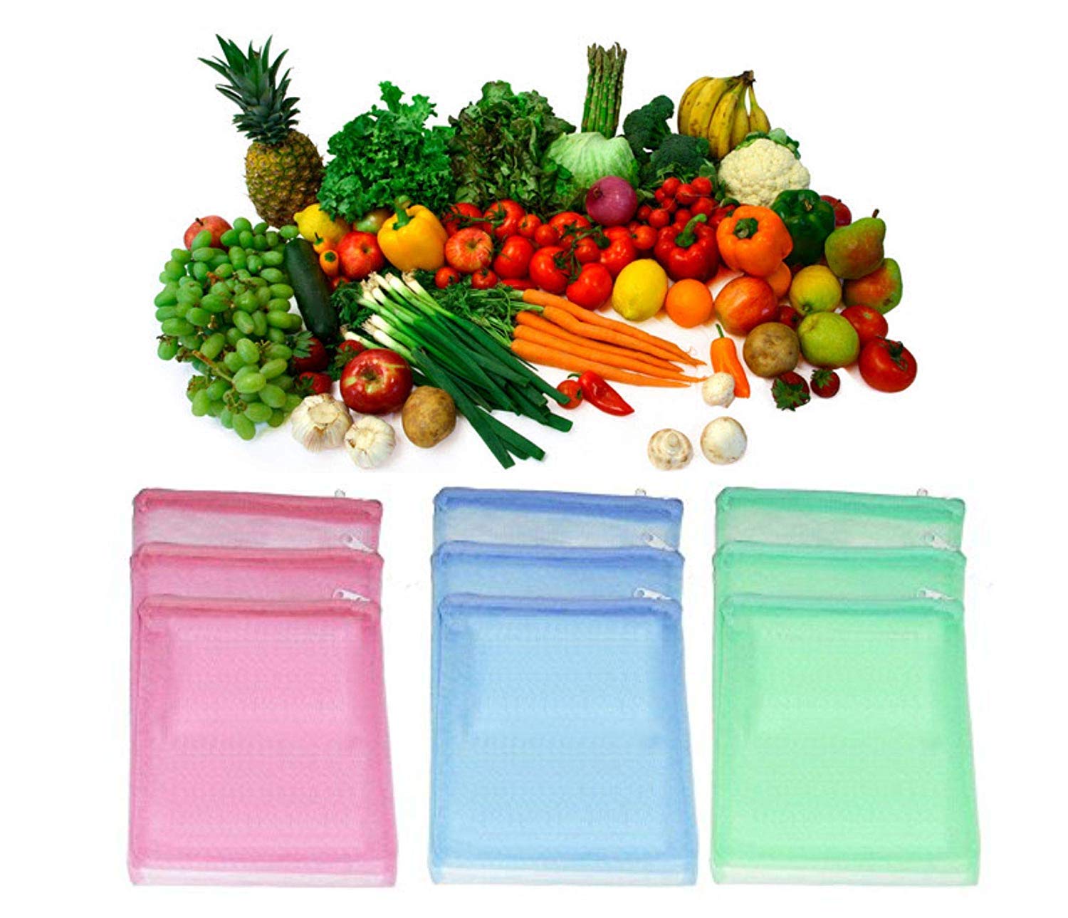 Neoteric - Bolsas de malla multiusos para guardar verduras y ...