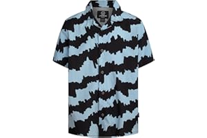 Volcom Boys Button Down Shirt - Soft Woven Hawaiian Beach Shirt - Short Sleeve Casual Collared Shirts for Boys