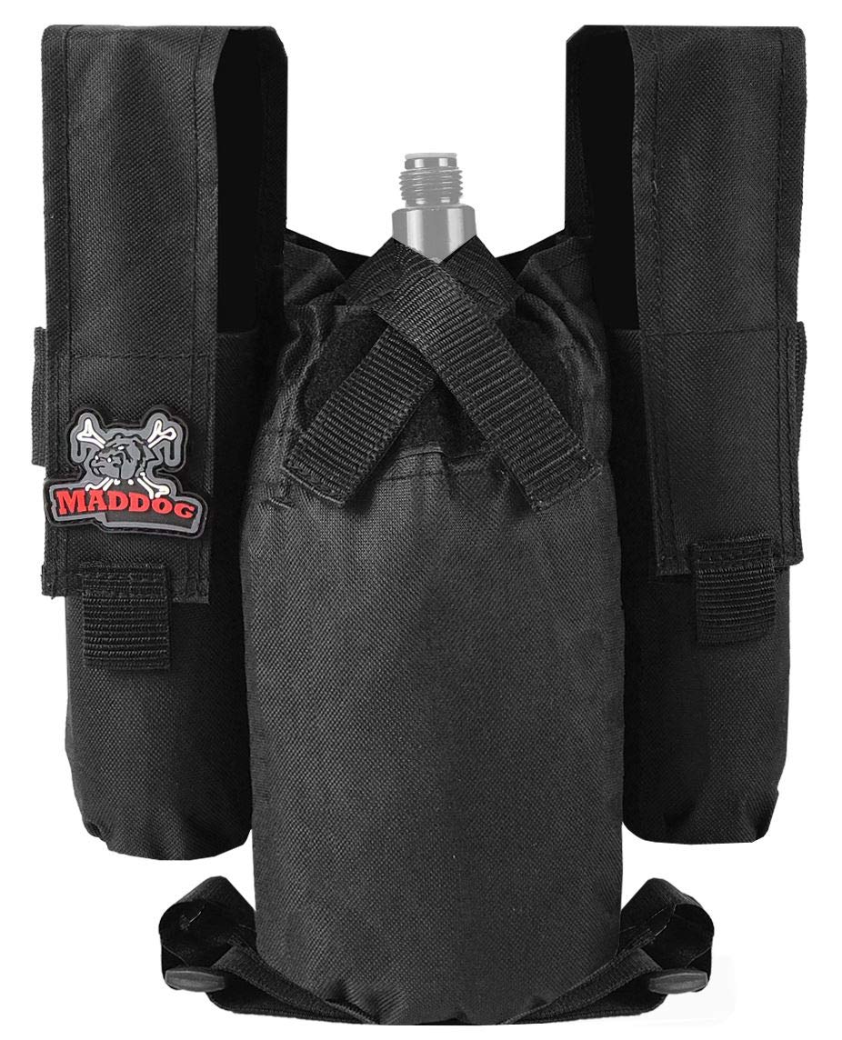 MAddog Entry Level Paintball Harness Pod Pack Belt with HPA CO2 Tank