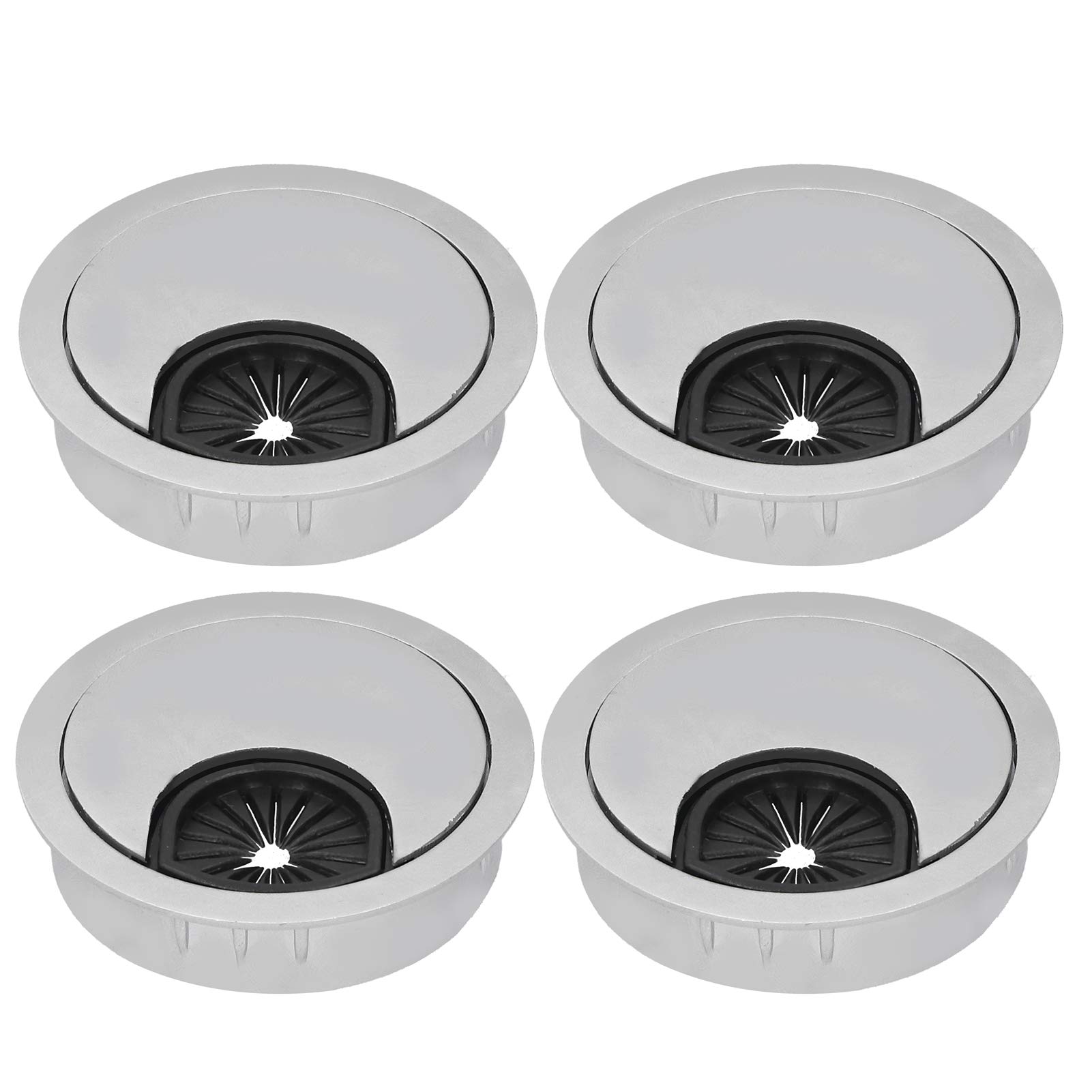 4 Set Desk Grommet, Computer Desk Cable Hole Cover Grommet Table Cord Wire Organizers PC Desk Cable Tidy Grommet Management Hole(4.5cm)