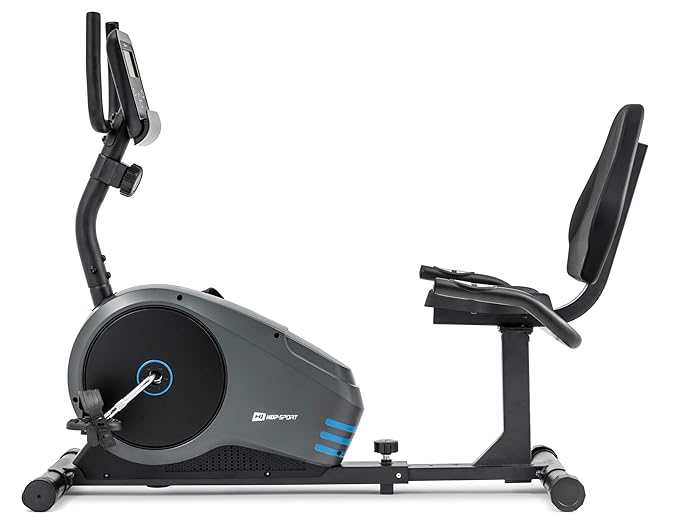 Hop-Sport Liegeheimtrainer Root Sitzheimtrainer Heimtrainer Sitzergometer 9,5 kg Schwungmasse 8 Widerstandsstufen Benutzergew