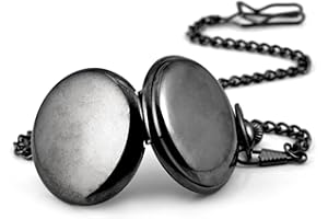 Infinite U Steampunk Smooth Hand Wind Mechanical Pocket Watch Hollow Skeleton Roman Numerals Steel Pendant Necklace Black