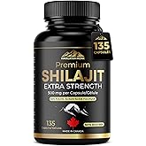 EXTRA STRENGTH Shilajit Capsules for Men and Women - HIMALAYAN MONK Premium Shilajit ,500mg per Capsule, MAXIMUM Strength Cap
