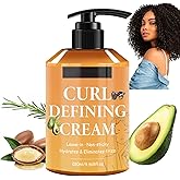 Argan Oil Curl Defining Cream, Anti Frizz Curl Cream for Enhances Wavy Hair and Curly Hair, Hair Mask Curl Cream Moisturizing Long-Lasting Styling 9.46 FL OZ