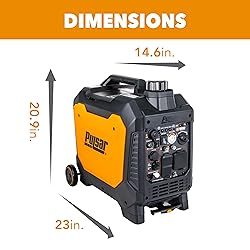 Pulsar 4000 Watt Portable Inverter Generator, Dual