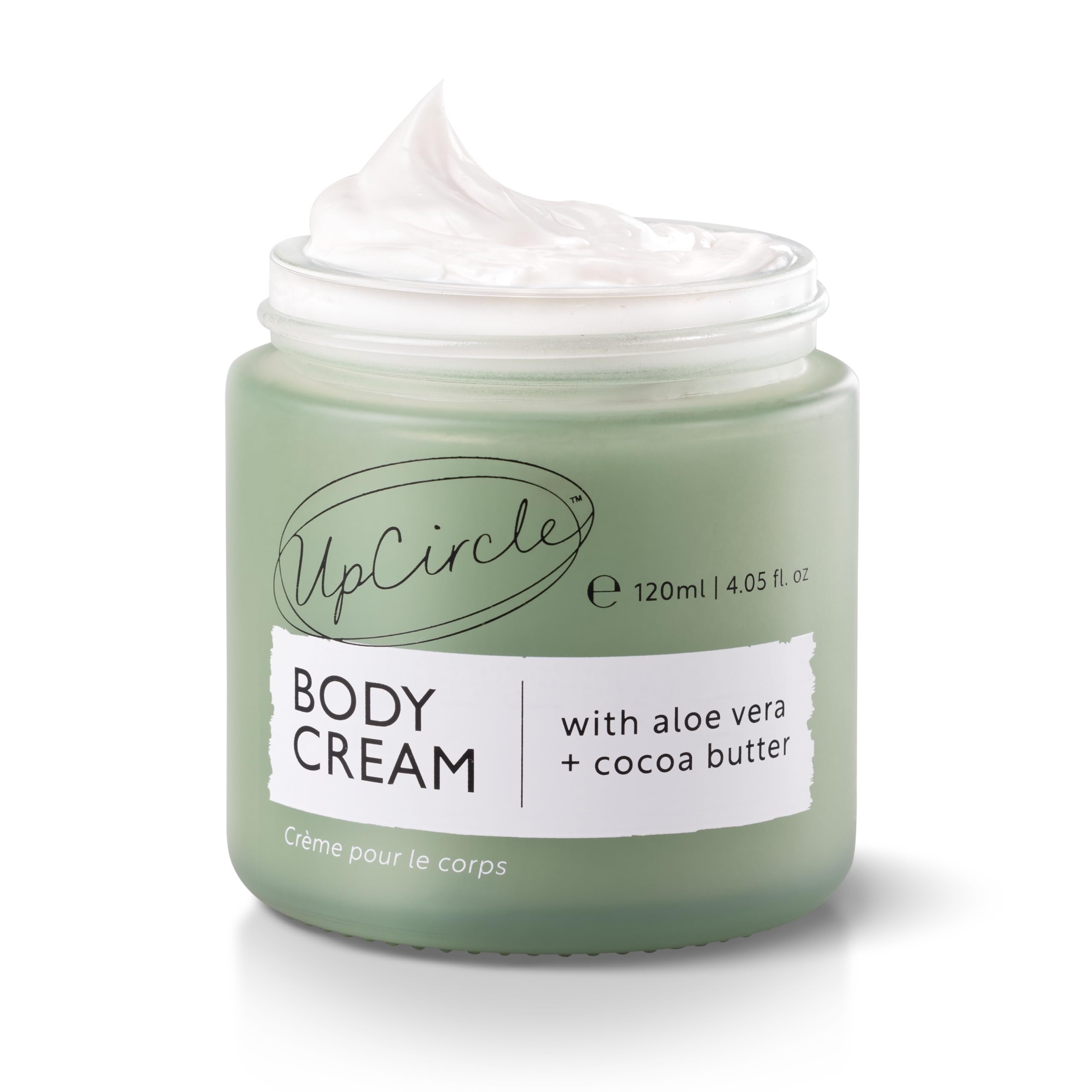 UpCircle Natural Body Cream - For Soothing + Protecting – Aloe Vera, Cocoa Butter and Linseed Oil - Natural, Vegan + Cruelty-Free