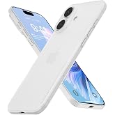 memumi for iPhone 17 Thin Case 0.3mm Lightweight [No-Case Feeling] Matte Hard Cover with Camera Protection for iPhone 17 2025 Ultra Slim Cover in Minimalist, Semi-Transparent Frosted White