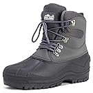 POLAR Mens Short Nylon Mesh with Overlay Duck Waterproof Sole Lace Up Winter Snow Boots