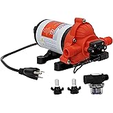 SEAFLO 33 Series Water 110V AC Pressure Pump - 115V AC, 3.3 GPM, 45 PSI, Self Priming, Smart Pressure Switch, for RV/Caravan/