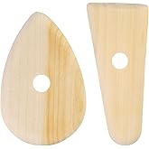 HARFINGTON 3-Piece Wooden Pottery Ribs - 7.8" Clay Sculpting Tools For Smoothing & Shaping