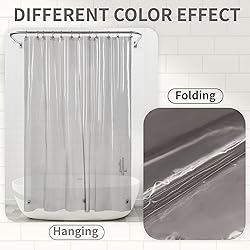 Barossa Design Clear Black Stall Shower Curtain