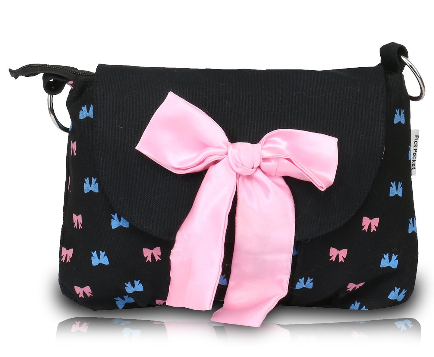 pick pocket girls sling bag (black) (slpinkbow229)