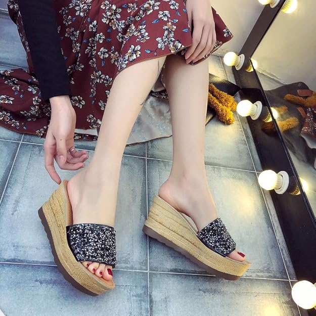 Scarpe e borse TTMall Pantofole Fly Flot Scarpe Estive Donna Scarpe Bambina  Zeppa Ciabatte Mare Donna Zeppa Sandali Estivi Donna Eleganti,Ciabatte Zeppa  Gomma Donna,35-40,Nero,Argento urban-earth.co.uk