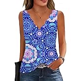 GUNEST Womens Summer Tops Seashell V Neck Sleeveless Textured Tank Tops Dressy Knit 2025 Cute Basic Blouses Shirts