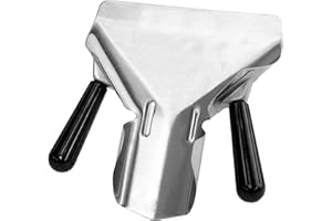 TrueCraftware- Commercial French Fry Bagger Stainless Steel Removable Dual Handle- Popcorn Machine Commercial French Fry Bagger Scooper Speed Scoop Shovel for Potato Chips Snacks Popcorn Bar