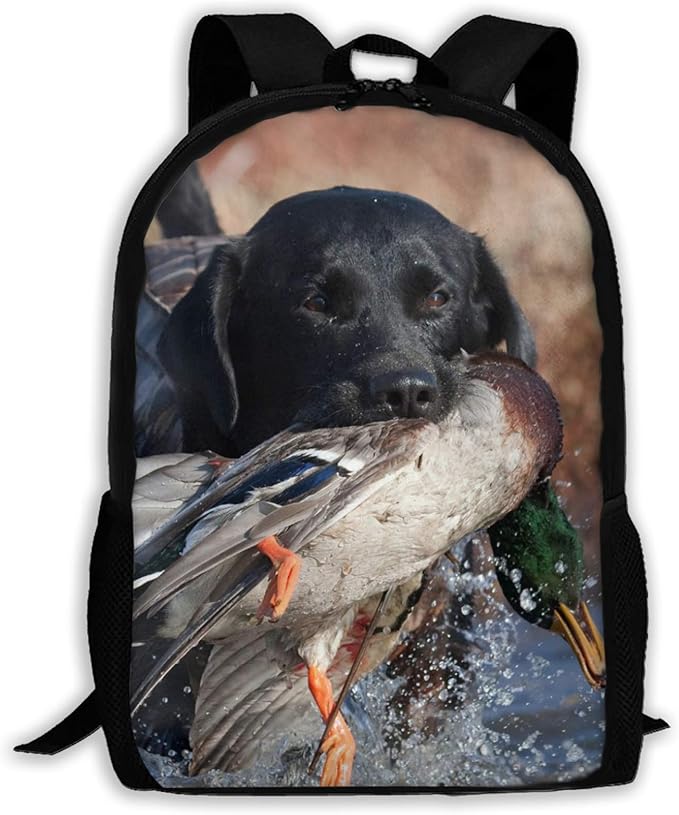 Backpack Black Labrador At A Hunting Dog Durable Travel Business Laptop