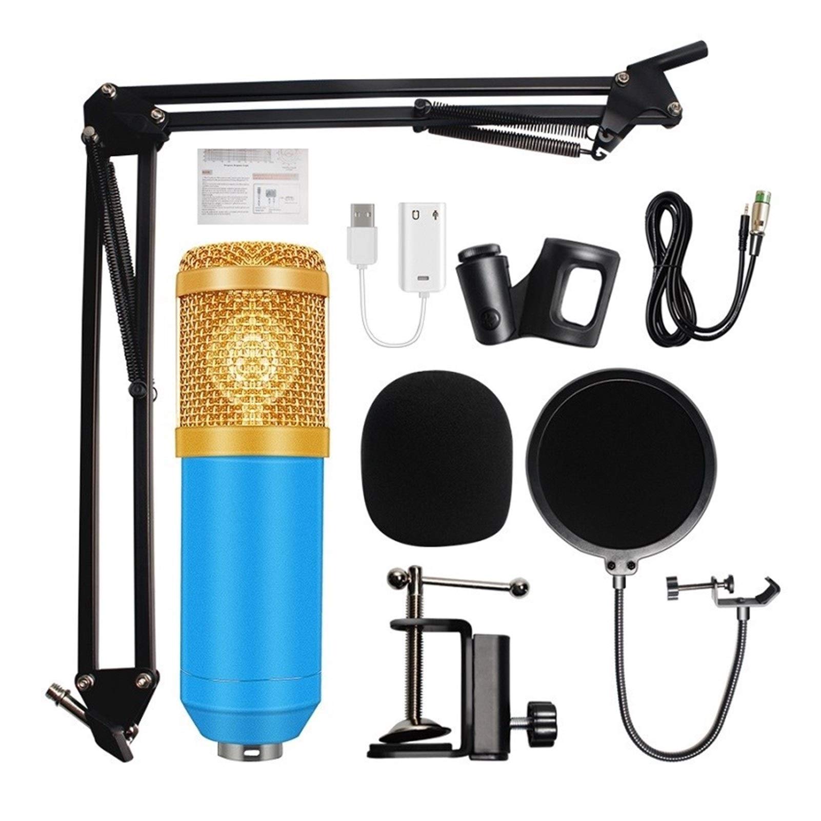 XDTLD 3.5 mm Condenser Microphone 800 Wired OK BM800 BM800 Karaoke Microphone for Recording Computer