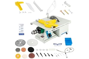 MIMODA 5-in-1 Mini Table Saw Lapidary Saw for Cutting Rocks for Crafts Lapidary Equipment for DIY Gem Stone Rock Grinding Woodworking Carving