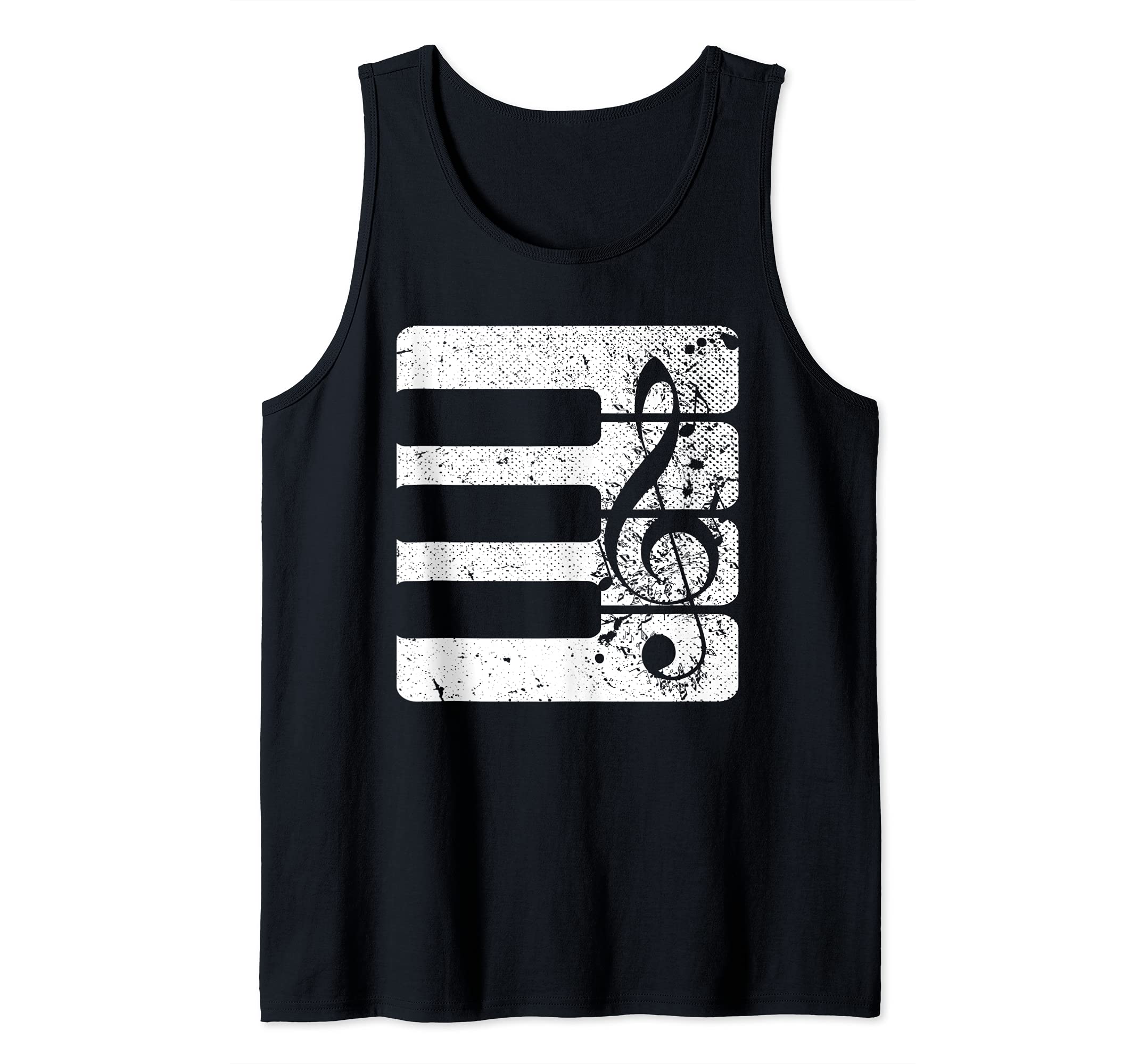Piano Player Keyboard Treble Clef Musical Instrument Piano Tank Top